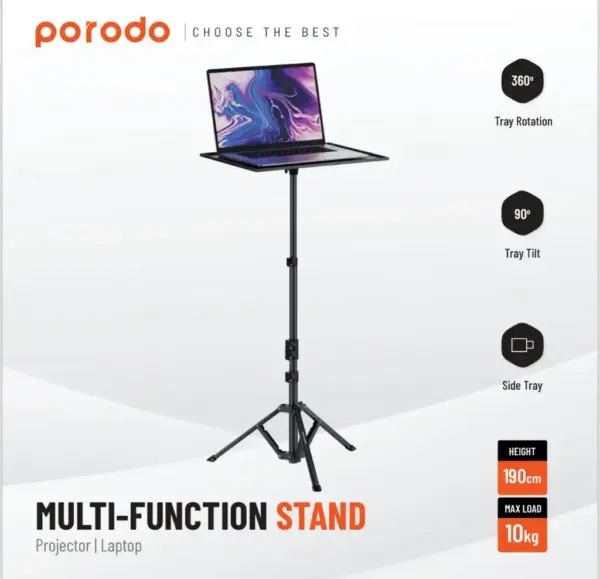 PORODO MULTI-FUNCTION STAND PROJECTOR | LAPTOP